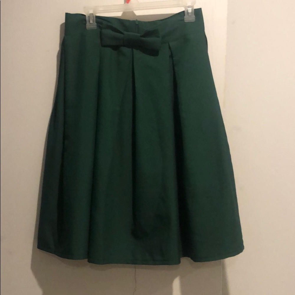 Hunter green A-Line skirt